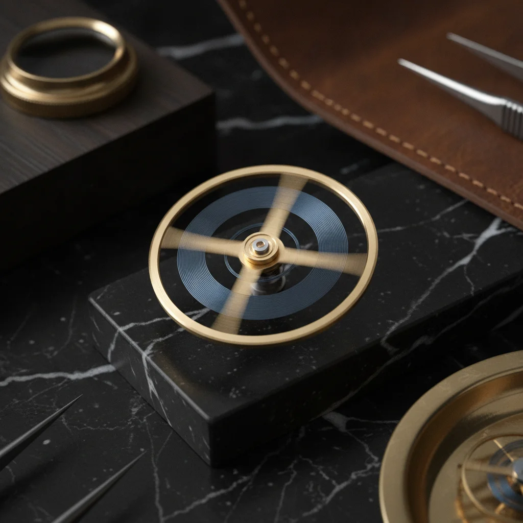 Détail du mécanisme interne d'une montre mettant en avant la précision de l'assemblage