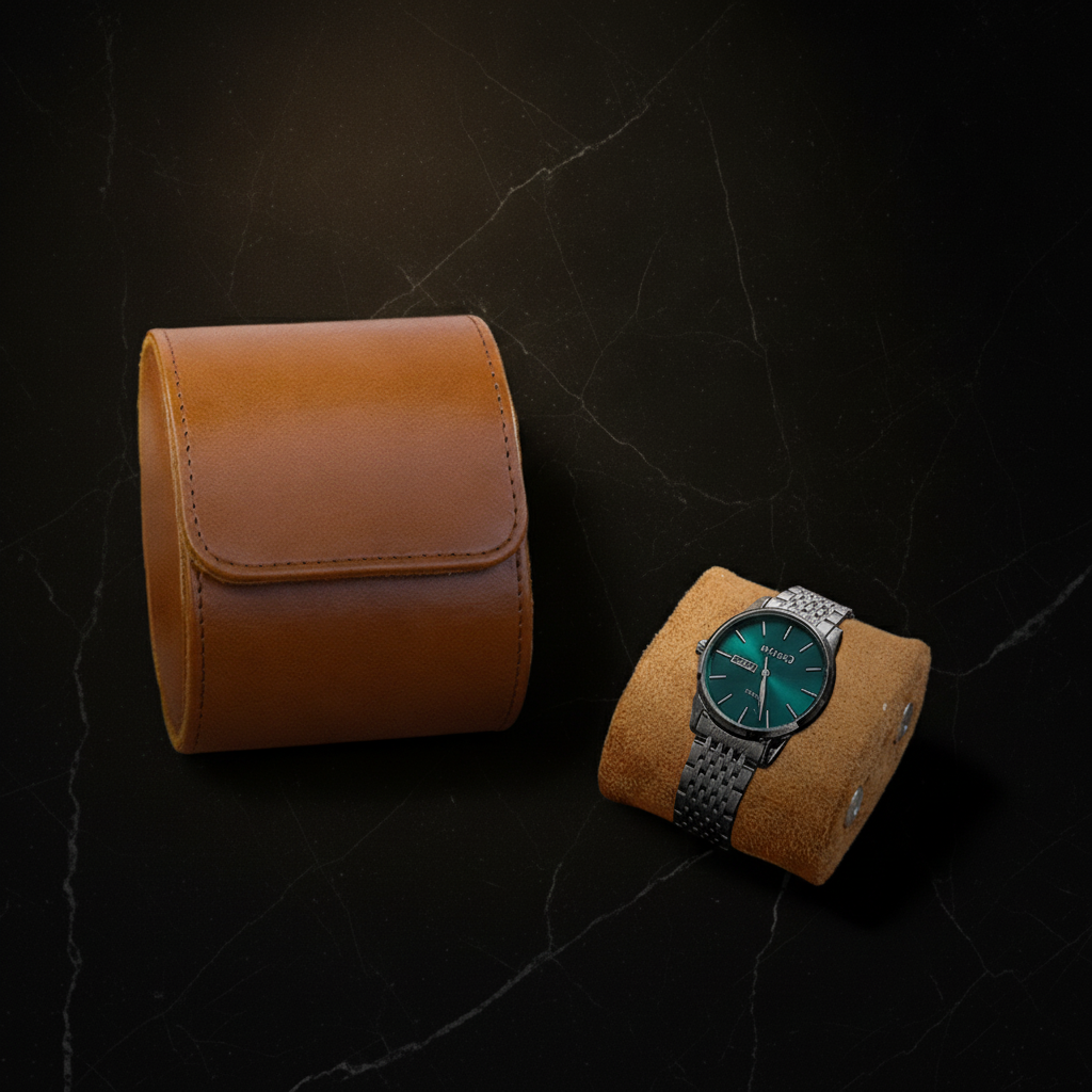 Étui de voyage pour montre — Marron, 1 emplacement